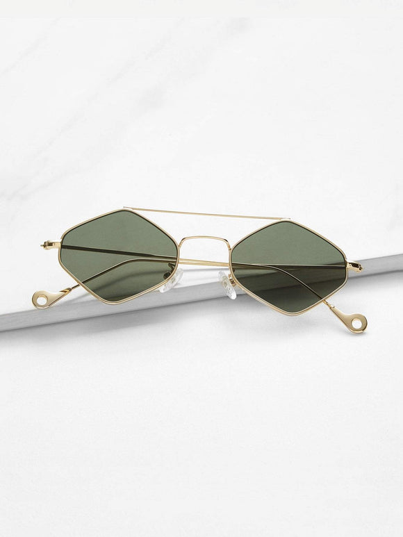 Double Bridge Diamond Sunglasses