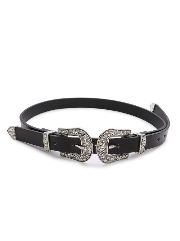 Double Buckle Western Belt