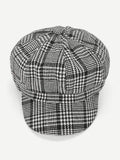 Houndstooth Baker Boy Cap