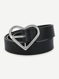 Heart Buckle PU Belts