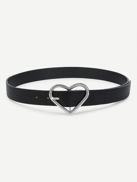 Heart Buckle PU Belts