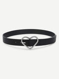 Heart Buckle PU Belts