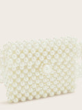 Faux Pearl Beaded Bum Bag