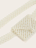 Faux Pearl Beaded Bum Bag