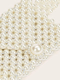 Faux Pearl Beaded Bum Bag