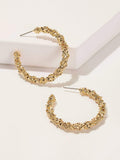 Glitter Hoop Earrings 1pair